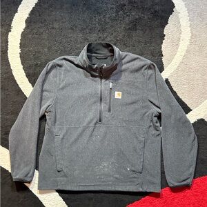 Carhartt Men’s Grey Quarter-Zip Pullover Jacket - Size L